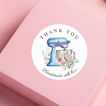 Watercolor Turquoise Stand Mixer Bakery Thank you