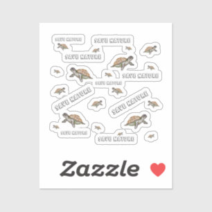 Watercolor Turtle Save Nature