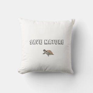 Watercolor Turtle Throw Pillow