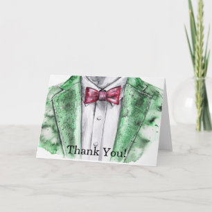 Watercolor Tuxedo Thank You Card