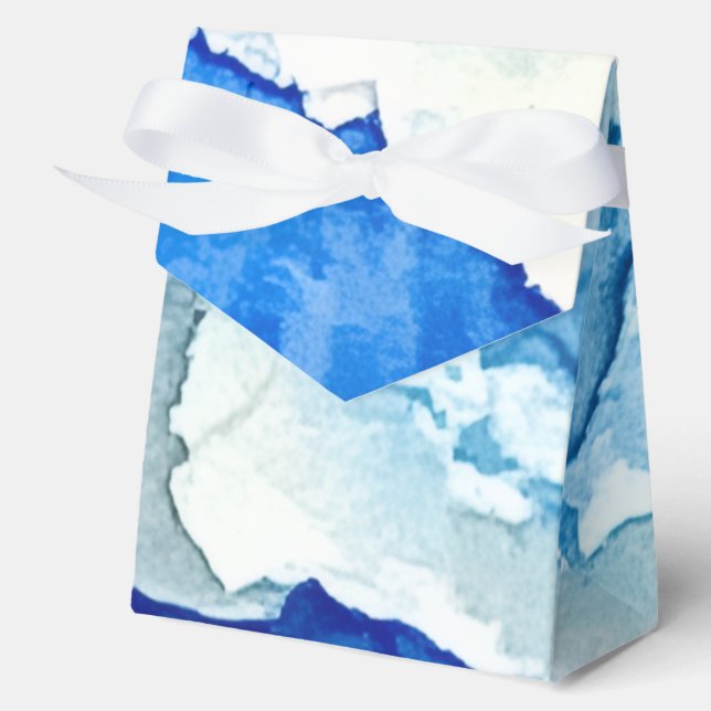 Watercolor Two Clouds Painting Favor Box (Front)