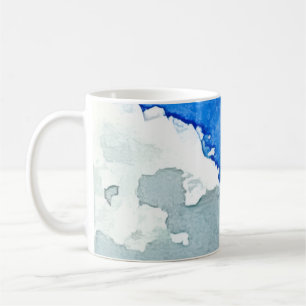 Watercolor Two Clouds Sky Painting Coffee Mug