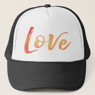 Watercolor Typography Trucker Hat