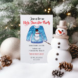 Watercolor Ugly Sweater Tacky Christmas Party Invitation<br><div class="desc">Fun watercolor ugly sweater party with a snowman on a tacky sweater and a watercolor snowball back. Great for a Company Christmas Party!
Hand drawn illustration by McBooboos
Need Help with the layout,  just email me at tkatz@me.com</div>