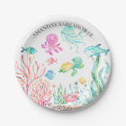 Watercolor Under the Sea  Baby Shower 7" Plate