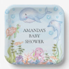 Watercolor Under the Sea  Baby Shower 7" Plate