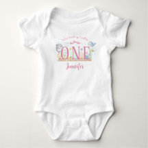 Watercolor Under the Sea Girl 1st Birthday T-Shirt