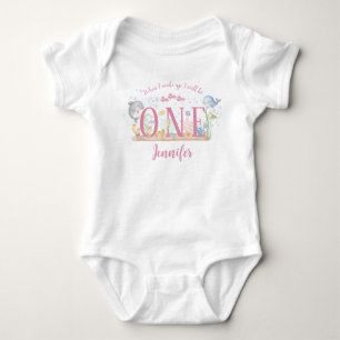 Watercolor Under the Sea Girl 1st Birthday T-Shirt Baby Bodysuit
