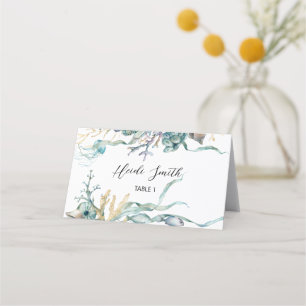 Watercolor Under the Sea Jellyfish Food or Place Loyalty Card