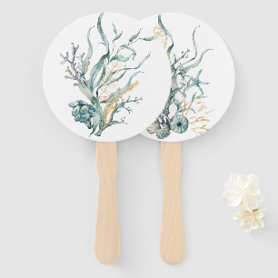 Watercolor Under the Sea Jellyfish Hand Fans
