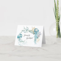Watercolor Under the Sea Jellyfish Thank You Cards
