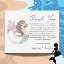 Watercolor Under the Sea MERMAID Thank You