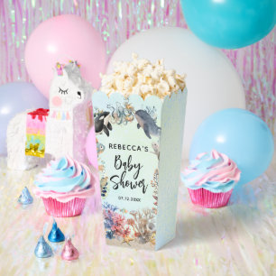 Watercolor under the sea neutral Baby Shower Favor Box