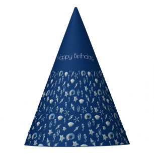 Watercolor Under The Sea Pattern Party Hat