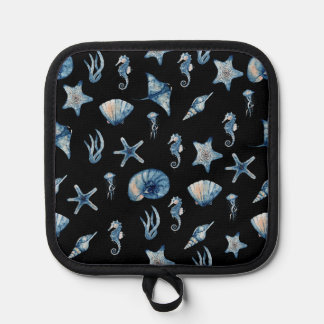 Watercolor Under The Sea Pattern Pot Holder