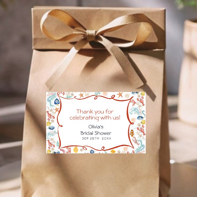 Watercolor under the sea She Catch Bridal Shower  Sticker (Creator Uploaded)