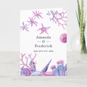 Watercolor Under the Sea Wedding Program