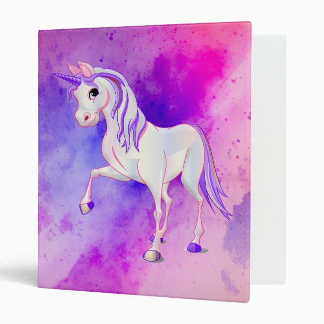 Watercolor Unicorn Binder (Front/Inside)