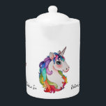 Watercolor Unicorn With Rainbow Hair<br><div class="desc">Watercolor beautiful unicorn with rainbow hair and blush. Designed for anyone who loves unicorns, fairy tale themes and animals. Can be a perfect gift. Easily personalize it with different words, names, background colour as you like. Please check the full collection for matching items. Thank you.</div>