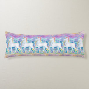 Watercolor Unicorns Body Pillow
