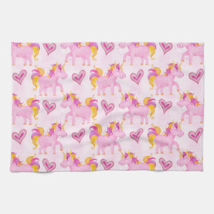 Watercolor Unicorns Kitchen Towel