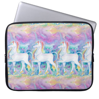 Watercolor Unicorns Laptop Sleeve
