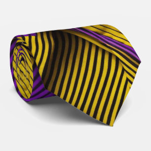 Watercolor Unique Luxury Gold Purple Print Tie