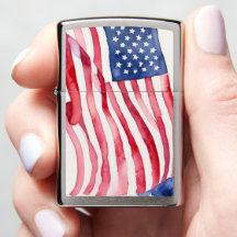 Watercolor US Flag