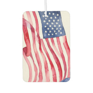 Watercolor US Flag Air Freshener