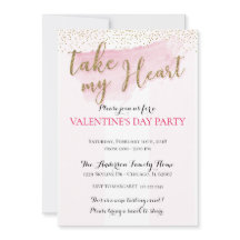 Watercolor Valentine's Party Invitations