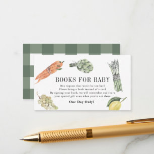 Watercolor Vegetable Farmers Market Books for Baby Enclosure Card