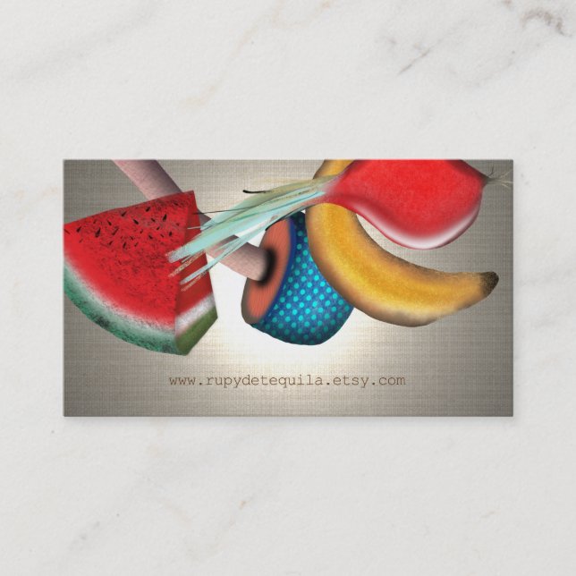Watercolor Vegetables Business Card (Front)