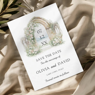 Watercolor Venue Wedding Save the Date