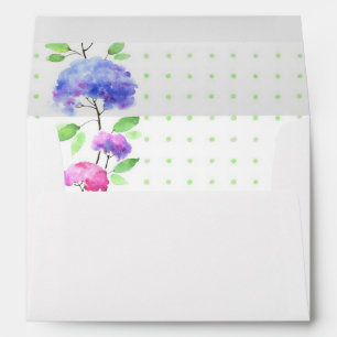 Watercolor vertical seamless pattern border envelopes