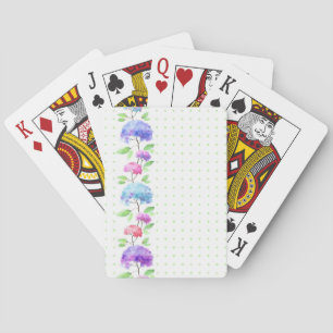 Watercolor vertical seamless pattern border playing cards