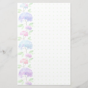 Watercolor vertical seamless pattern border stationery
