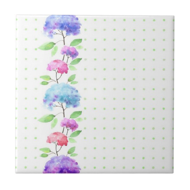 Watercolor vertical seamless pattern border tile (Front)