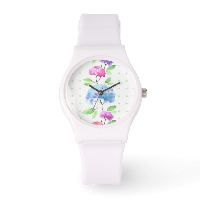 Watercolor vertical seamless pattern border watch (Front)