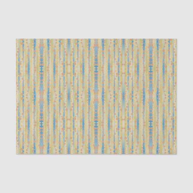 Watercolor Vertical Striped Polka Dots Pattern  Tissue Paper (Front)
