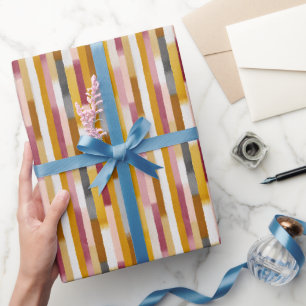 Watercolor Vertical Stripes Seamless Wrapping Paper