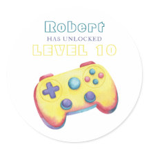 Watercolor Video Game Kids Birthday