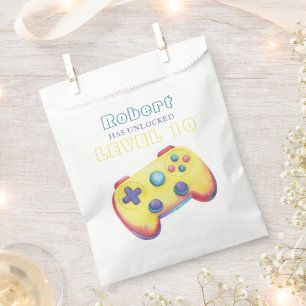 Watercolor Video Game Kids Birthday Favour Bag