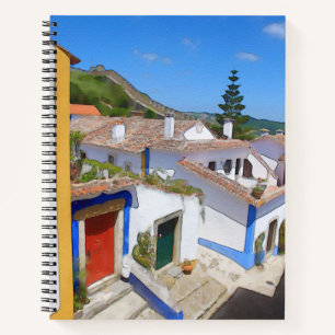 Watercolor village notebook