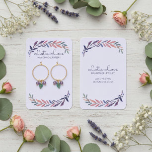 Watercolor Vine Earring Necklace Jewelry Display 