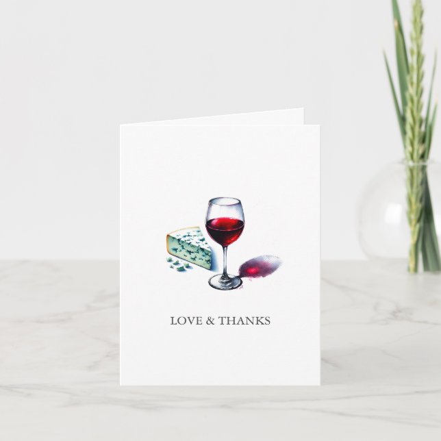 Watercolor Vineyard Thank You Card (Front)