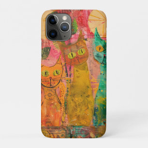 Watercolor Vintage Abstract Cat (2) iPhone 11 Pro Case