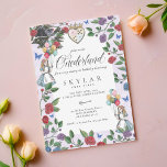 Watercolor Vintage Alice In Onederland Birthday Invitation<br><div class="desc">Invite your guests to your very important date with our beautifully designed vintage Alice in Onderland birthday party invitation. Perfect for an Alice in Wonderland-themed birthday. The design features a mix of our hand-drawn original florals and artwork. We've meticulously restored the iconic Alice in Wonderland vintage illustrations by hand sketching...</div>