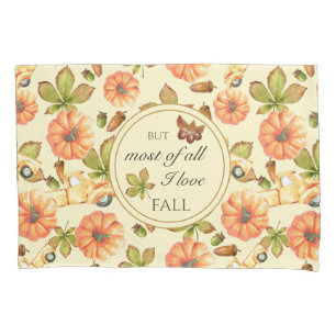 Watercolor Vintage Autumn Pattern Pillowcase