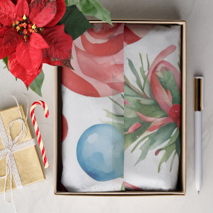 Watercolor Vintage Christmas Tissue Paper