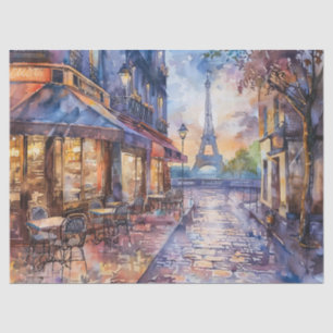 Watercolor Vintage Eiffel Tower Decoupage Tissue Paper